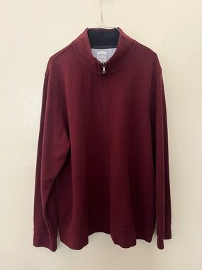 Brooks Brothers Men's Half-Zip Sweater - Burgundy